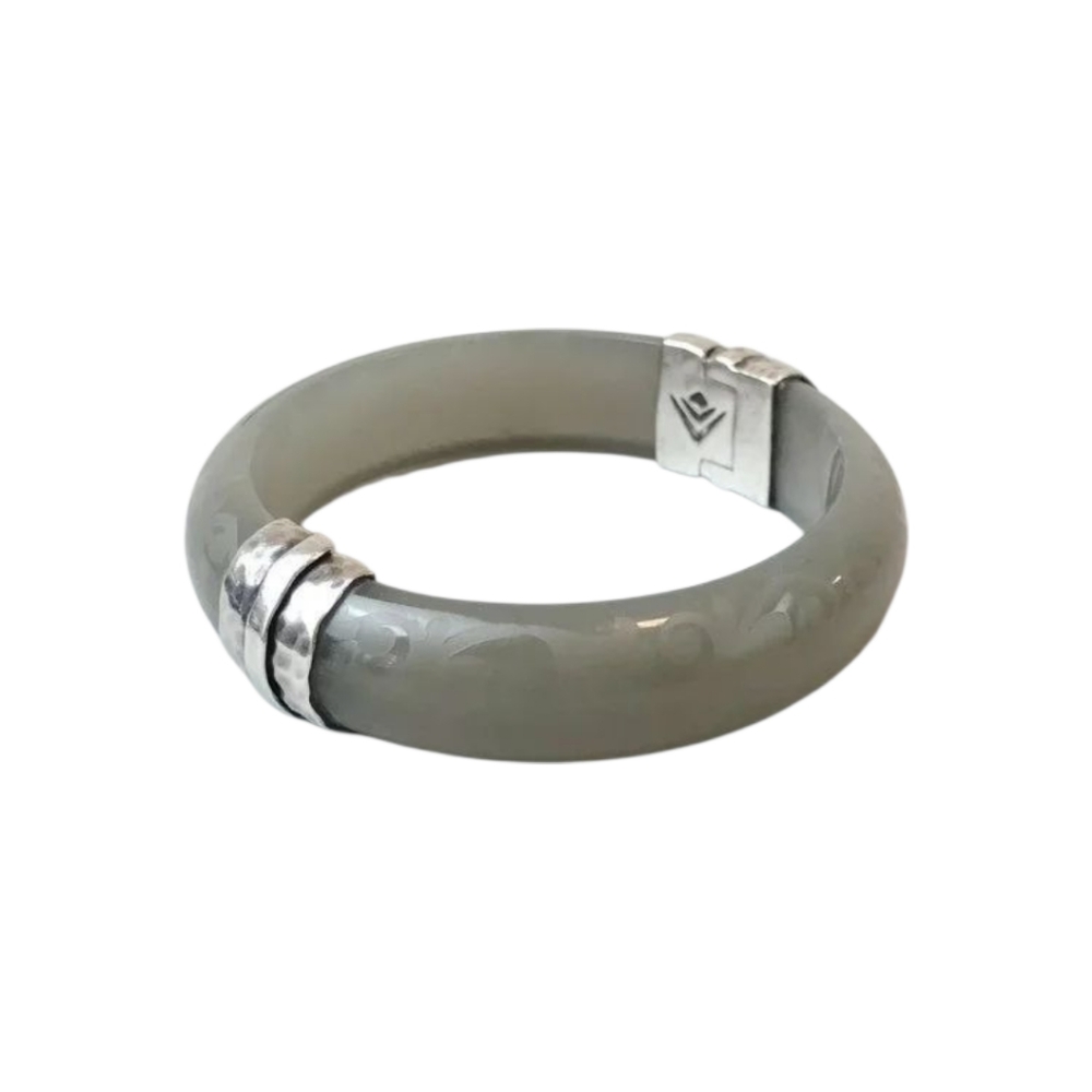 Silpada B2186 Sterling Silver + Resin Bangle Bracelet
